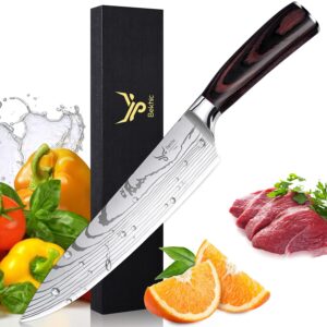 bekhic chef knife - cknife pro kitchen knife 8-inch chef's knife made of german high carbon stainless steel ，ergonomic handle, ultra sharp