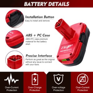 2Packs 19.2V C3 3.0Ah Replacement for Craftsman 19.2V Battery Compatible with Craftsman 19.2 Volt Lithium ion XCP 130279005 1323903 11375 130211004 315.115410 315.11485 Cordless Power Tools (Red)