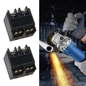 Micro Traders 2PCS Angle Grinder Switch for 100mm 4" Angle Grinder Push Button Power Switch Replacement Handheld Electric Tool Accessories