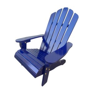 Wood Children Adirondack Chair,Ergonomic All-Weather Adirondack Chairs,Durable Patio Lounge Chair for Outdoor,Garden,Lawn,Indoor,Blue