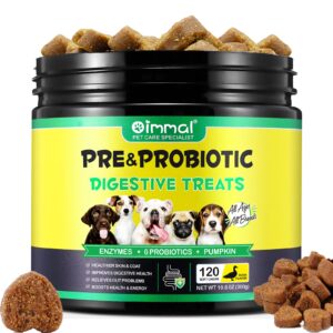 probiotics for dogs,dog probiotics for dogs digestive enzymes, gut health,itchy skin, allergies, yeast balance,immune system and overall health supports,120 soft chews,perking duck flavor