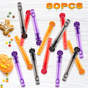 ShyLizard 80PCS Halloween Party Favor, Halloween Bubble Wands for Kids, Halloween Trick or Treat Toys, Halloween Goodies Bag Fillers, Halloween Pinata Fillers, Mini Bubble Wands for Halloween Party