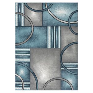 LUXE WEAVERS?Art Deco Geometric Blue 8x10 Area Rug