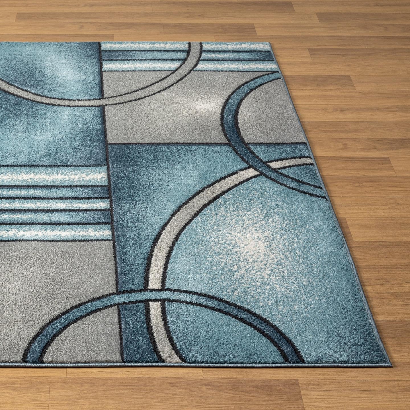 LUXE WEAVERS?Art Deco Geometric Blue 8x10 Area Rug