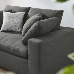 Modway EEI-4859-GRY Commix Down Filled Overstuffed Loveseat, Gray