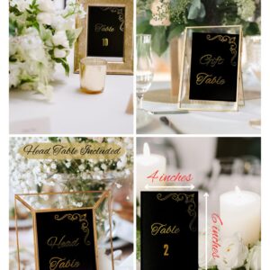 Table Numbers, Gold Table Numbers, Table Numbers 1-48, Wedding Table Number For Head Table Gift Table, Double Sided Wedding Table Numbers, 4x6 inches, Table Numbers For Wedding Reception