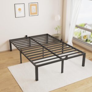 Superay 14 Inches Bed Frame Queen Size, Heavy Duty Metal Platform Bed Frame No Box Spring Needed, Easy Assembly, Noise Free Bedframes with Mattress Slide Stopper