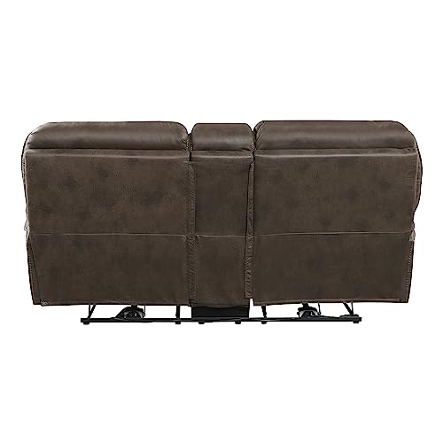 Lexicon Dorritt Wall-Hugger Power Double Reclining Loveseat, Brown