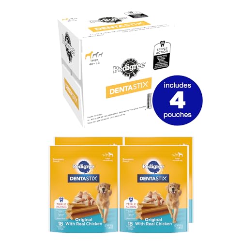 Pedigree DENTASTIX Large Dog Dental Treats Original Flavor Dental Bones, 59.96 oz. Multipack (72 Treats)