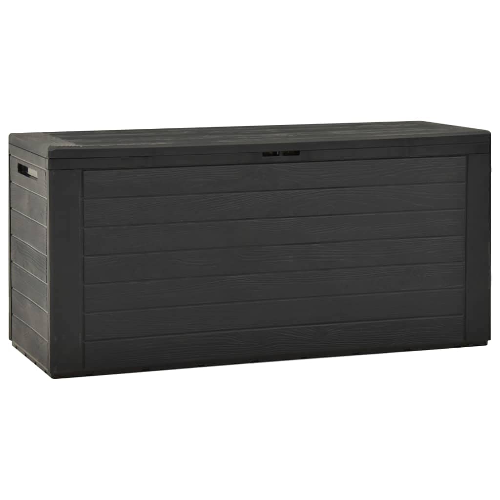 TIFITGO Asomie Patio Storage Box Anthracite 45.7"x17.3"x21.7" Indoor stockage bin home chest house tank Outdoor Furniture Outdoor Storage Boxes US Stock Fast Shipment Gray