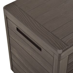 TIFITGO Asomie Patio Storage Box Brown 45.7"x17.3"x21.7" Indoor stockage bin home chest house tank Outdoor Furniture Outdoor Storage Boxes US Stock Fast Shipment Black