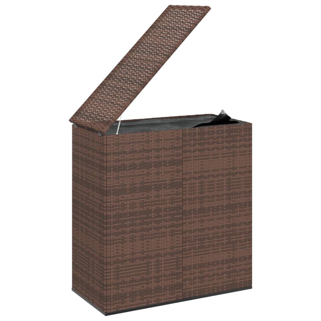 TIFITGO Asomie Patio Cushion Box PE Rattan Brown Indoor stockage bin home chest house tank Outdoor Furniture Outdoor Storage Boxes US Stock Fast Shipment Brown