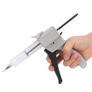 Dispenser Glue Gun, 30ml Dispensing Gun Kit Plastic Manual Single Tube Handle Tool Ergonomic Handle Impression Mixing Dispenser Gun for Pressing Squeezing Glue