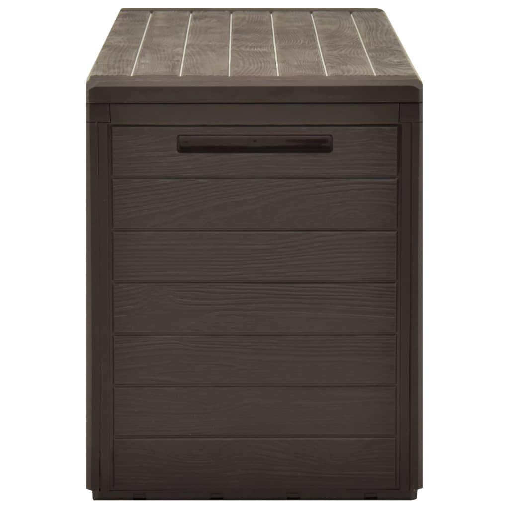 TIFITGO Asomie Patio Storage Box Brown 45.7"x17.3"x21.7" Indoor stockage bin home chest house tank Outdoor Furniture Outdoor Storage Boxes US Stock Fast Shipment Black