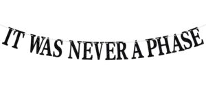 it was never a phase banner, death to my youth bunting sign, funeral birthday 30th 40th 50h 60th 70th 80th birthday party decorations supplies, black glitter