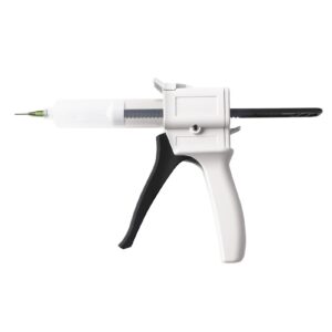 dispenser glue gun, 30ml dispensing gun kit plastic manual single tube handle tool ergonomic handle impression mixing dispenser gun for pressing squeezing glue