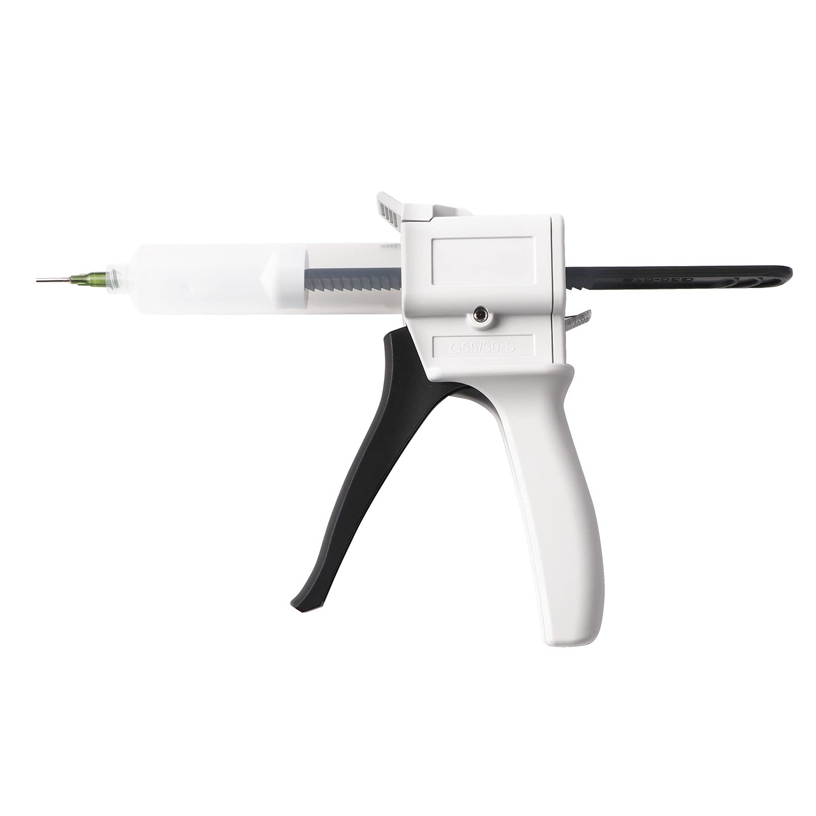 Dispenser Glue Gun, 30ml Dispensing Gun Kit Plastic Manual Single Tube Handle Tool Ergonomic Handle Impression Mixing Dispenser Gun for Pressing Squeezing Glue