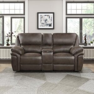 Lexicon Dorritt Wall-Hugger Power Double Reclining Loveseat, Brown