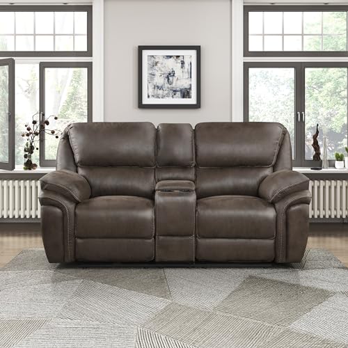 Lexicon Dorritt Wall-Hugger Power Double Reclining Loveseat, Brown