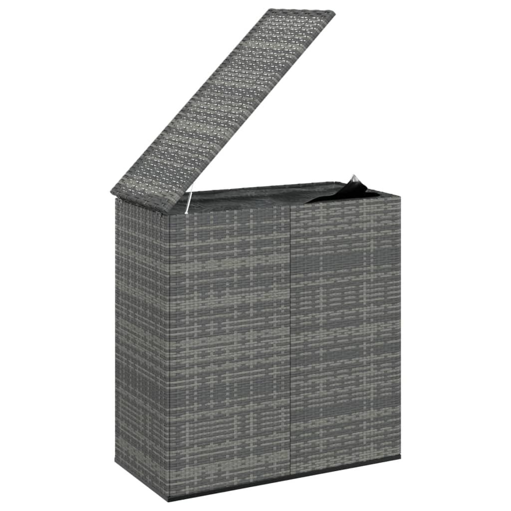 TIFITGO Asomie Patio Cushion Box PE Rattan Gray Indoor stockage bin home chest house tank Outdoor Furniture Outdoor Storage Boxes US Stock Fast Shipment Anthracite