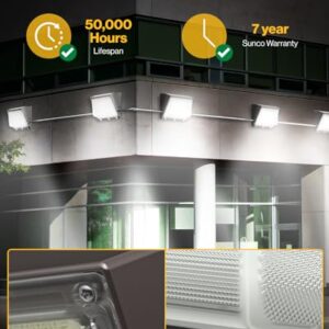 Sunco 120W LED Wall Pack Outdoor Dusk to Dawn Photocell Sensor Industrial Dimmable Waterproof Commercial Grade Security Warehouse Parking Lot, 5000K Daylight, 16200 Lumen, AC120-277V