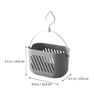 2PCS Plastic Shower Hanging, Portable Shower Organizer for College Dorm Room, Bathroom, Travel, Gym and Camping (Grey)