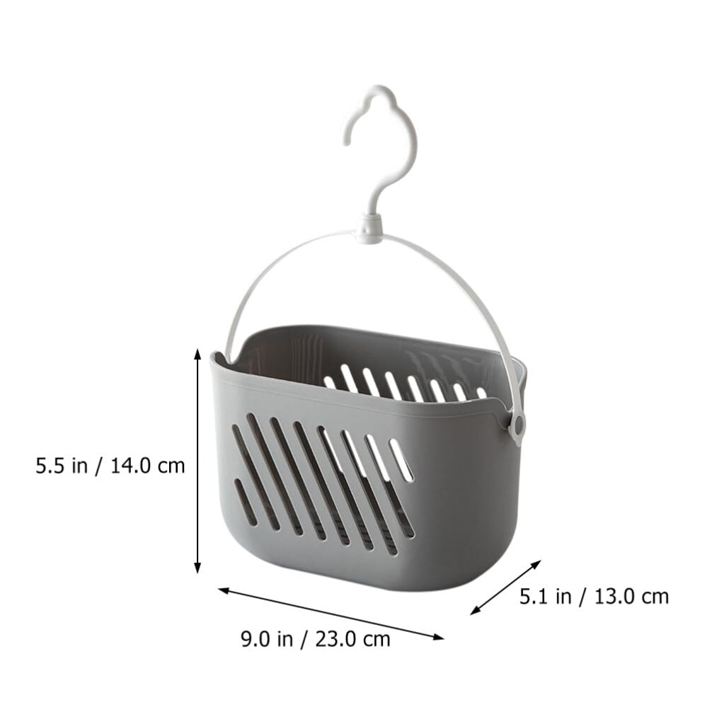 2PCS Plastic Shower Hanging, Portable Shower Organizer for College Dorm Room, Bathroom, Travel, Gym and Camping (Grey)