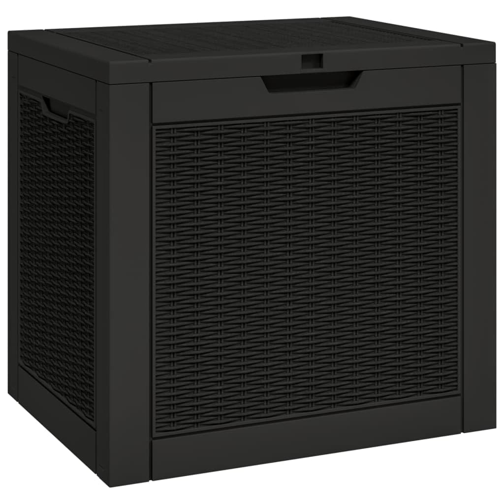 TIFITGO Asomie Patio Storage Box Black 21.9"x16.9"x20.9" Polypropylene Indoor stockage bin home chest house tank Outdoor Furniture Outdoor Storage Boxes US Stock Fast Shipment Brown