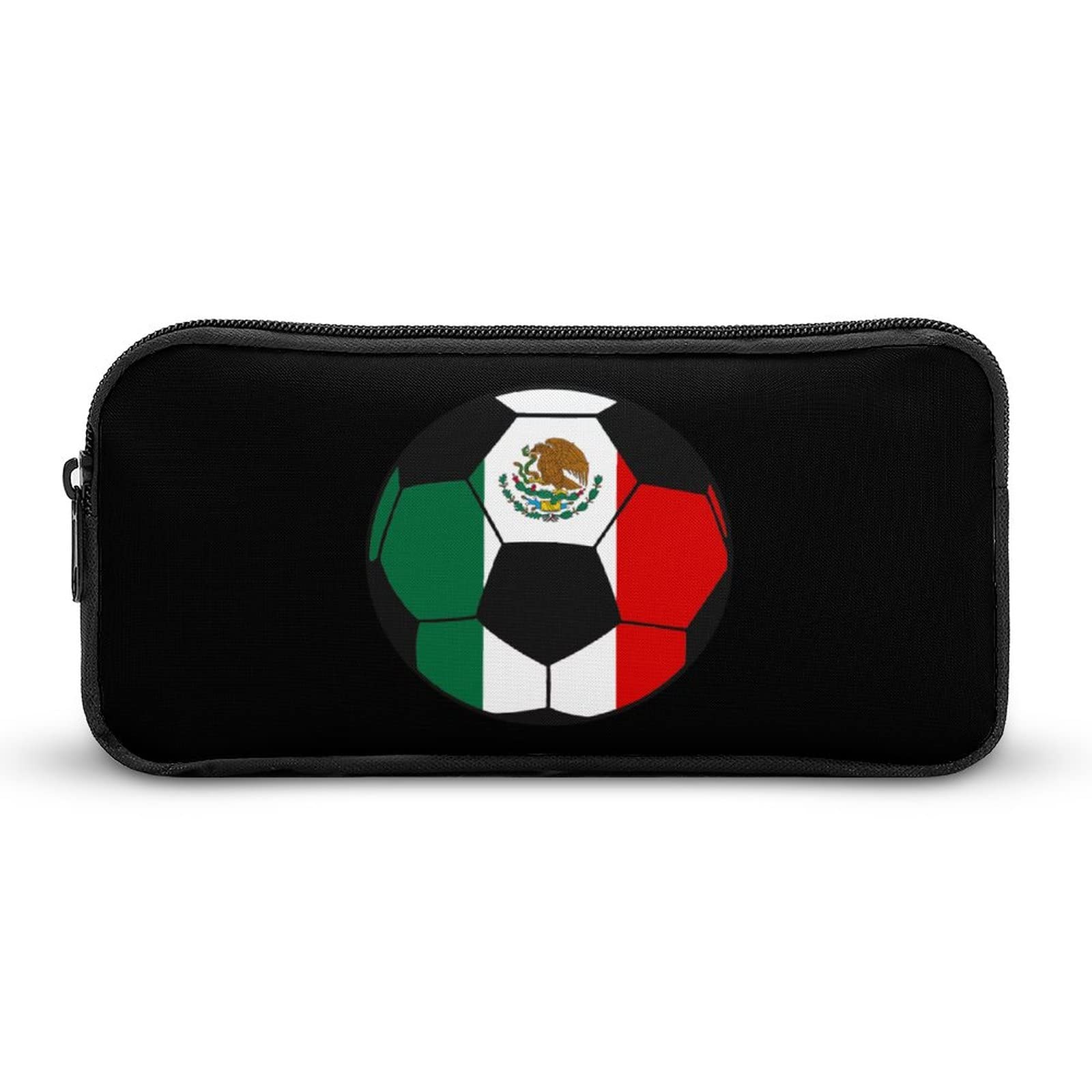 Mexico Football Soccer Pencil Case Cute Pen Pouch Cosmetic Bag Pecil Box Organizer for Travel Office