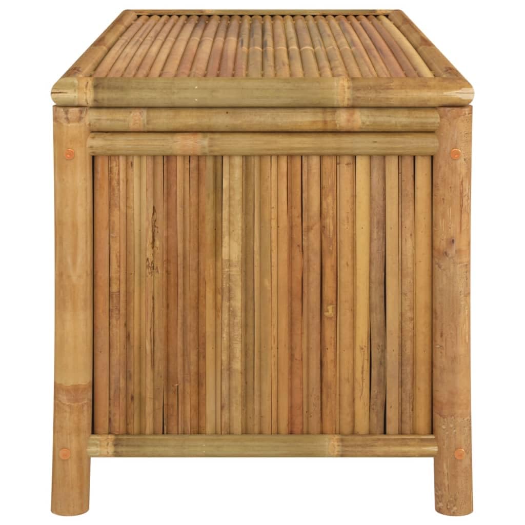 TIFITGO Asomie Patio Storage Box 43.3"x20.5"x21.7" Bamboo Indoor stockage bin home chest house tank Outdoor Furniture Outdoor Storage Boxes US Stock Fast Shipment White