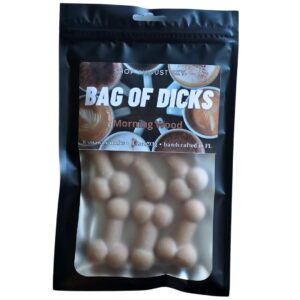 bag of dicks soy wax melts - morning wood - irish coffee cream scented - strong throw - gag gifts - shop august sky