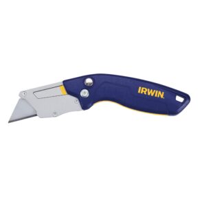 irwin utility knife, push and flip compact foldable (iwht10577)