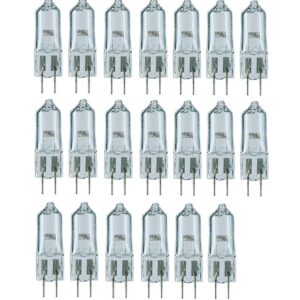 10x G6.35 120V 35W/50W Halogen Light Bulb Clear Dimmable T4 Q35//CL/GY6.35 JCD 35/50 Watt 120 Volt Electric Wax Melter Plug Oil Warmer Aroma Tart Counter Kitchen Bathroom Mirror Fixture (35, Watts)