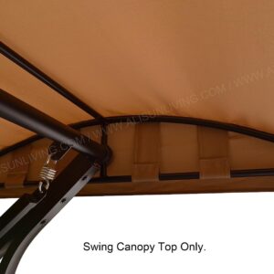 Porch Swing Canopy Replacement Top,Replacement Canopy Top for GT Porch Swing Model #GCS00229C (Top Only,Beige)