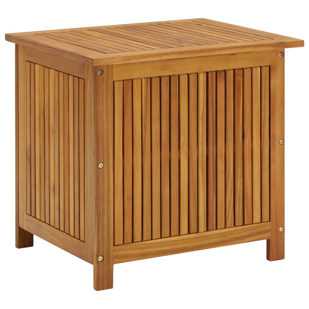 TIFITGO Asomie Patio Storage Box 23.6"x19.7"x22.8" Solid Acacia Wood Indoor stockage bin home chest house tank Outdoor Furniture Outdoor Storage Boxes US Stock Fast Shipment Brown