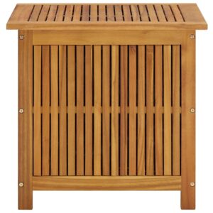 TIFITGO Asomie Patio Storage Box 23.6"x19.7"x22.8" Solid Acacia Wood Indoor stockage bin home chest house tank Outdoor Furniture Outdoor Storage Boxes US Stock Fast Shipment Brown