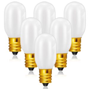 retisee christmas village light bulbs, 0.7w 120v christmas village replacement light bulbs, e12 base t20 led night bulbs accessory for christmas house replacement bulbs accessories (6 pcs)