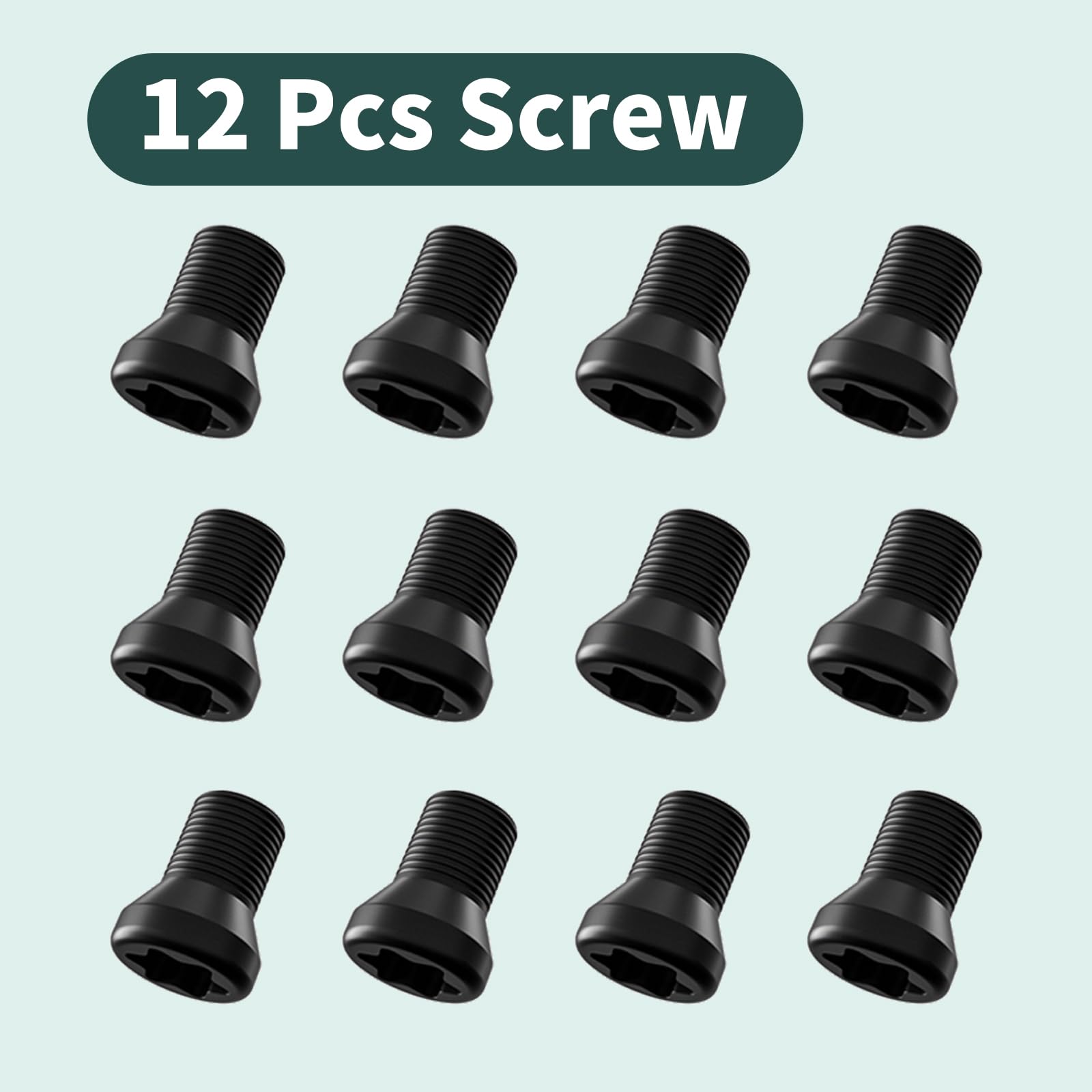 TBPA 24 Pieces Tungsten Carbide Cutters Inserts Set for Wood Lathe Turning Tools Included 11mm Square with Radius,12mm and 8.9mm Round, 30x10mm Sharp Point Diamond,12 Pieces screws