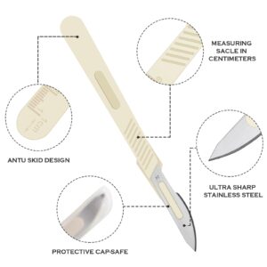 Mudder Bread Lame Tool Bread Scoring Knife Sourdough Scoring Bread Tool with 10 Blades Leather Protective Cover Lame Slashing Tool and 2 Pcs Dough Scoring Knife with Cover for Bread Baking