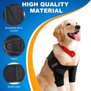 CHAMIN Dog Elbow Brace for Elbow Support and Protection, Protector Pads Hygroma, Elbow Pads for Dogs Dysplasia, Calluses, Elbow Wound Healing,et(Both Legs,L)