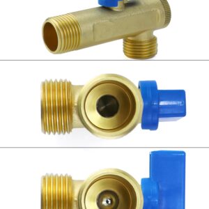 QWORK Automatic Timed Condensate Drain Valve with Steel Hose 1/4 Inch NPT Drain Valve Elbow Fitting, 1/2" Ac110v 2-way Direct-acting Drain Valve US Plug for Compressed Air