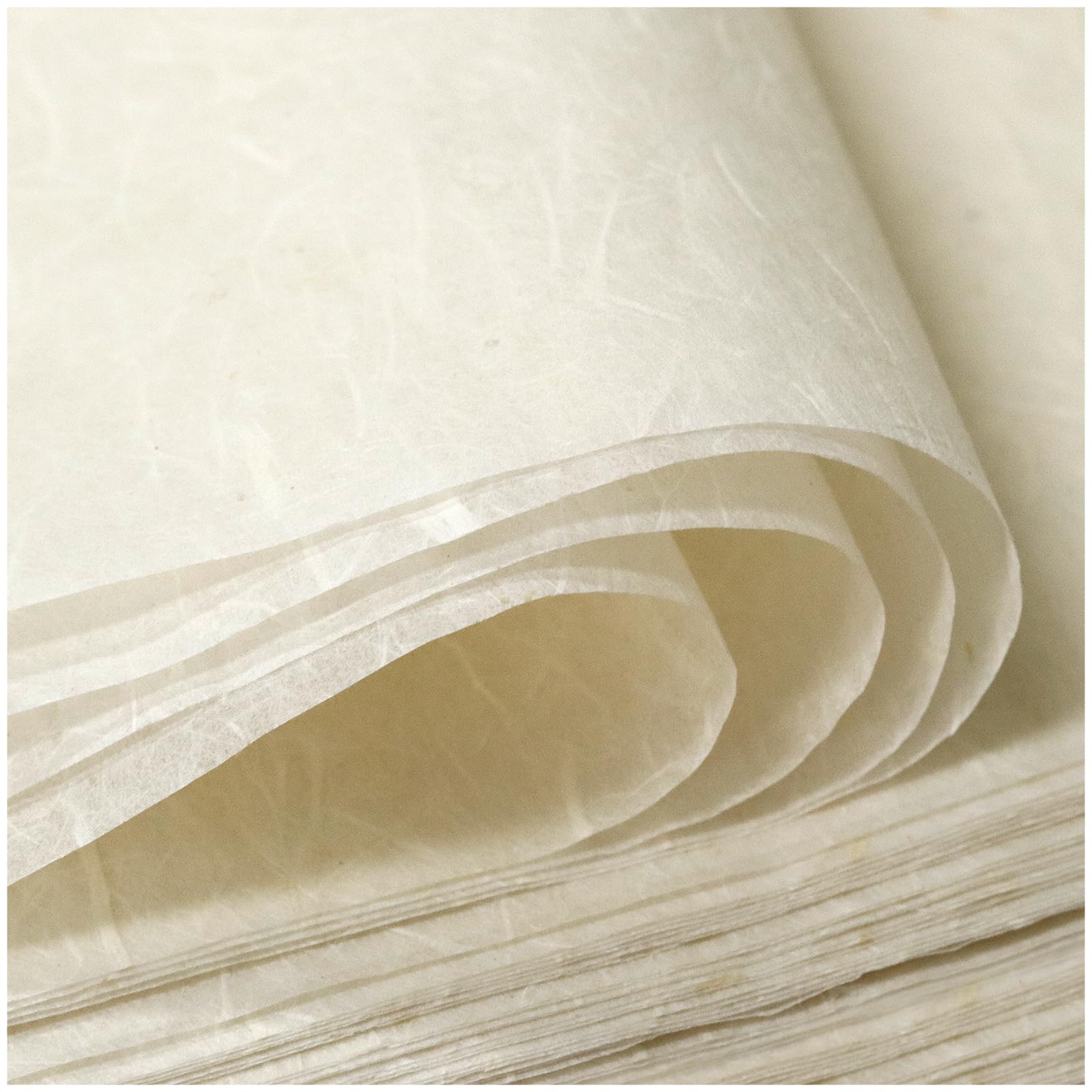 50/100 Sheets FIVEIZERO A4 Mulberry Paper Sheets Natural Fiber Rice Paper,8.3x11.7in Natural Decoupage Tissue Paper for Writing Painting, Decorative Paper, Card Making Paper DIY Craft