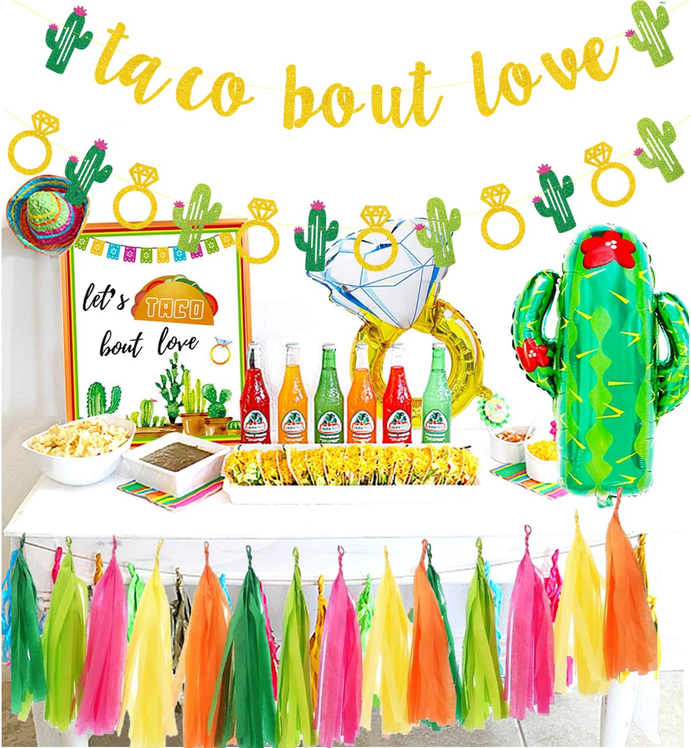 Final Fiesta Bachelorette Party Decorations Taco Bout Love Decorations Taco Bout Love Banner Fiesta Bridal Shower Mexican Fiesta Taco Bout Love Decorations