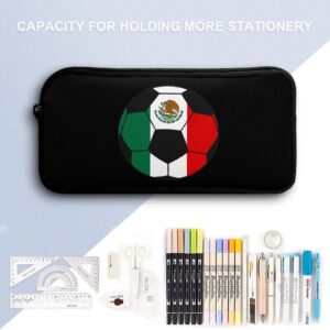 Mexico Football Soccer Pencil Case Cute Pen Pouch Cosmetic Bag Pecil Box Organizer for Travel Office