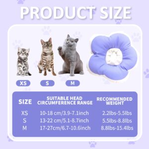 Adjustable Petal Cat Cone Collar Soft, Cute Waterproof Elizabethan Recovery Collar for Kittens and Small Dogs, Anti-Bite Lick Wound Healing Protective Neck Cone After Surgery Collar for Small Pets