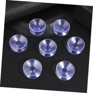 Outanaya 10pcs Clear PVC Plastic Suction Cups Glass Table Suction Cups Suction Cup Hooks for Shower Double Sided Suction Cups Household Windows Heavy Duty Desk Hanger Hook up Table Mat Flat