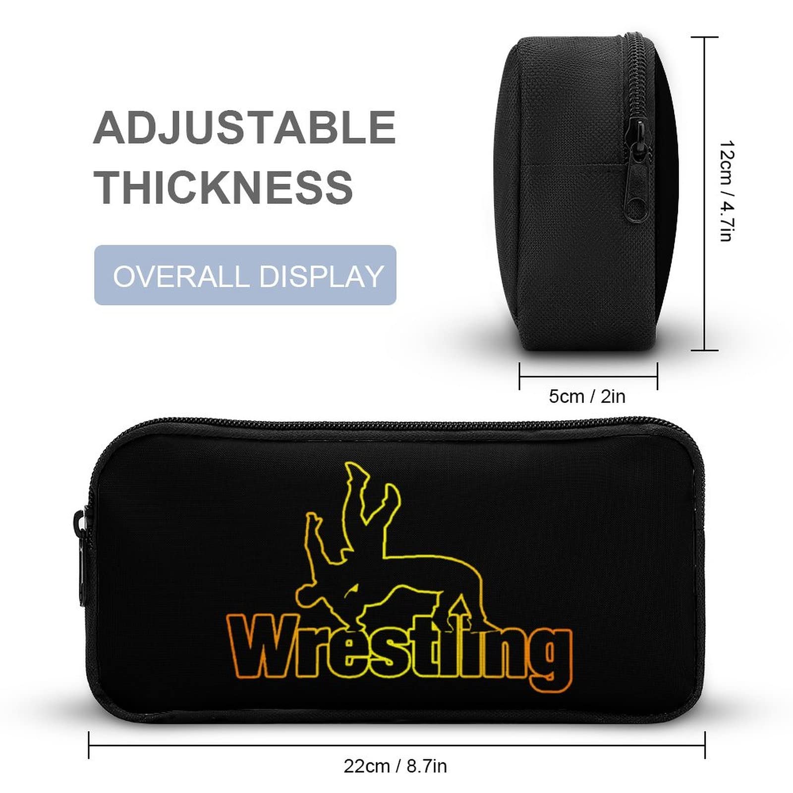 Wrestling Pencil Case Cute Pen Pouch Cosmetic Bag Pecil Box Organizer for Travel Office