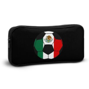 Mexico Football Soccer Pencil Case Cute Pen Pouch Cosmetic Bag Pecil Box Organizer for Travel Office