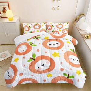 bailipromise stars apples comforter twin size,miling faces kids comforter set,cute stars apples bedding suitable for to decorate rooms fluffy down alternative 1 comforter set 2 pillowcases