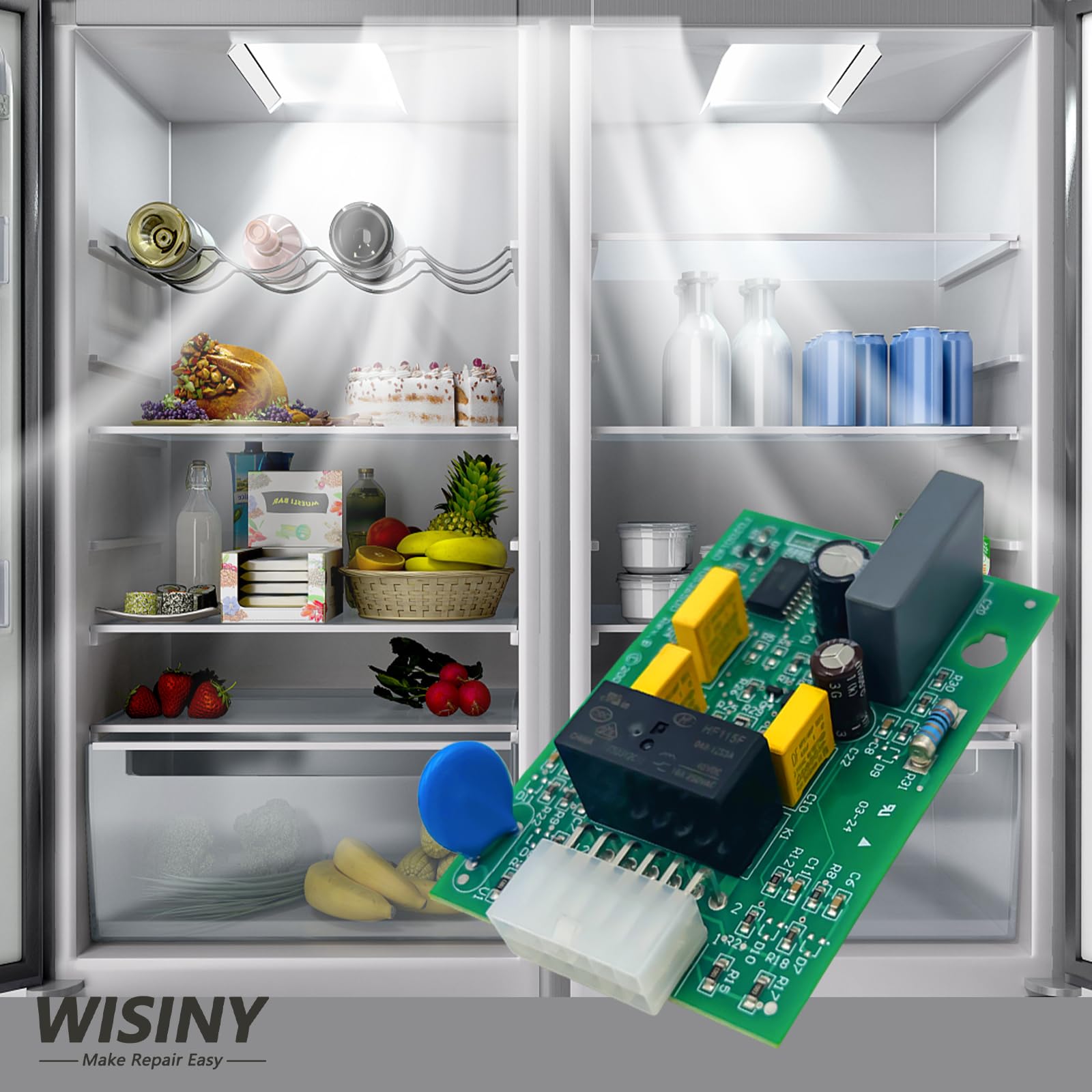 WISINY 5303918476 241508001 Refrigerator Defrost Control Board Compatible for Frigidaire Kenmore Electrolux Refrigerator Replace 241508001 PS2582247 5303918302 5304429380 240375803 240554501